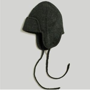 NWT Madewell Fuzzy-Knit Ear Flap Beanie